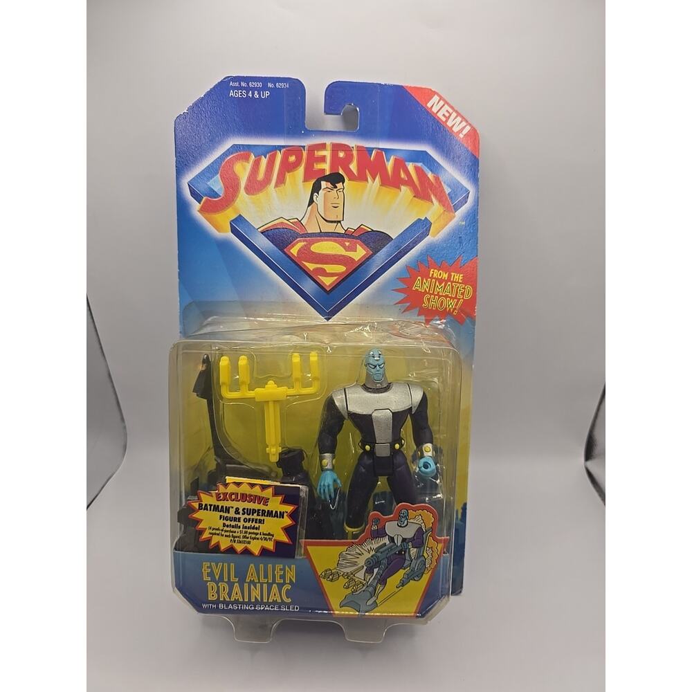 Evil Alien Brainiac Figure‎ No. 62934 Superman Animated Show DC Comics 1996 New